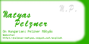 matyas pelzner business card